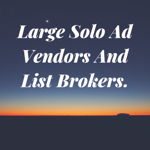 Product picture Large Solo Ad Vendors And List Brokers. 