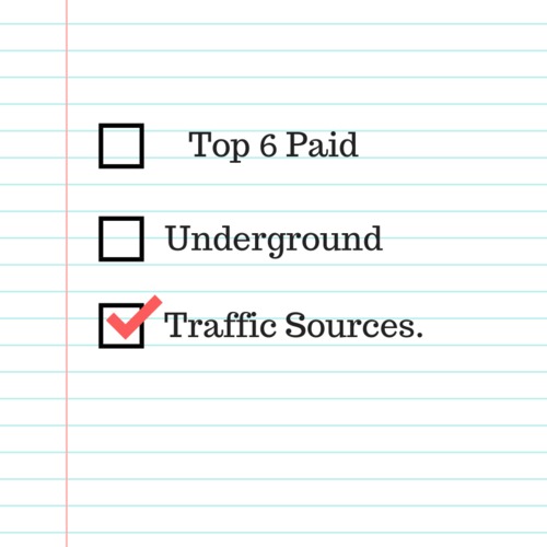 Product picture Top 6 Paid Underground Traffic Sources.